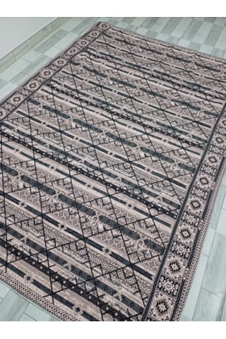 Savan Dokuma Halı Örtüsü 4m² 170 240 Kale Siyah&pudra Diğer