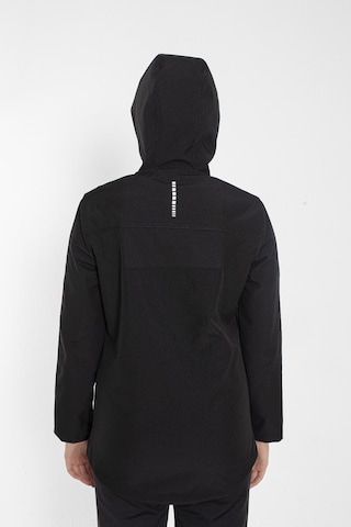 Crozwise Siyah Kadın Su Geçirmez Softshell Outdoor Mont / Ceket - 5037-10