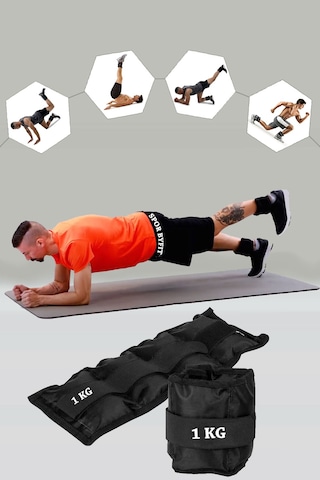 1 Kg Siyah Deluxe Comfort El Ayak Ağırlığı Siyah