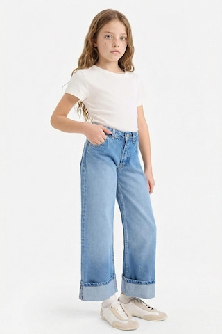 Defacto Straıght Wıde Duble Paça Jean Pantolon Kız Çocuk G6969A826SP
