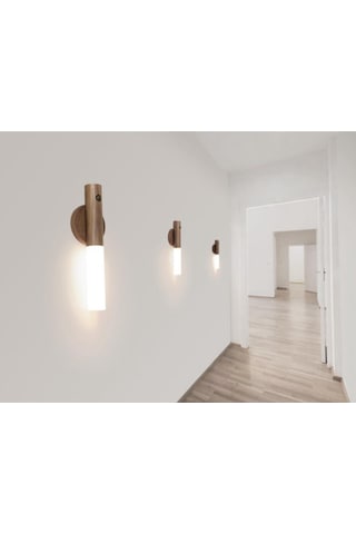 Homyl İndüksiyon Lambası Duvar Lambaları Dolap Gardırop Usb Ceviz Ceviz