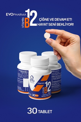 Evo Pharma Vitamin B12 İçeren Takviye Edici Gıda 30 Tablet