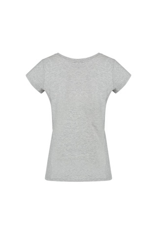 Hummel Triana Kadın Gri Baskılı Bisiklet Yaka Tişört