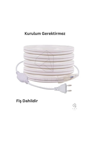 Kcl060 25 Metre Cob Şerit Neon 800 Lümen Led 220v Günışığı Ip65 Dış Mekan Uyumlu Beyaz