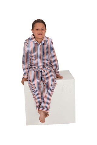 The Nuba The Don Çok Renkli Çizgili Erkek Çocuk Pijama Takımı (9-14 Yaş)