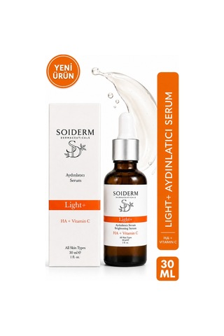 Soiderm Light+ Aydınlatıcı Serum - Hyalüronik Asit + Vitamin C