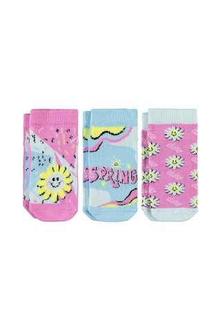 Civil Girls Kız Çocuk 3'lü Patik Çorap Set 2-12 Yaş Mavi D4e07501824s1