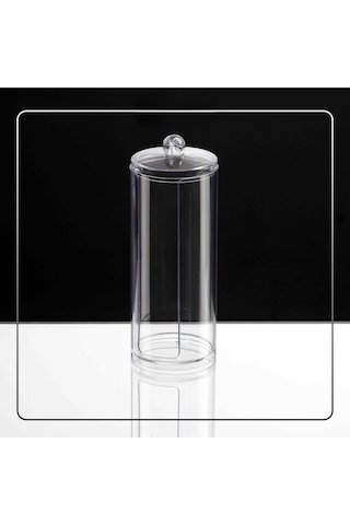 Lüx Kapaklı Disk Pamukluk Organizeri Makyaj Pamuk Kutusu