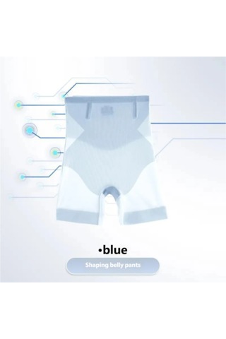 Ece's Design Buz İpek Dikişsiz Vücut Toparlayıcı W1007 Mavi