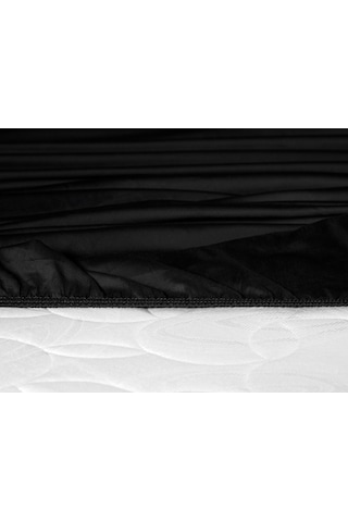 Madame Coco Ciel King Size Plus %100 Pamuk Lastikli Saten Çarşaf - Siyah 8684427179345 Siyah