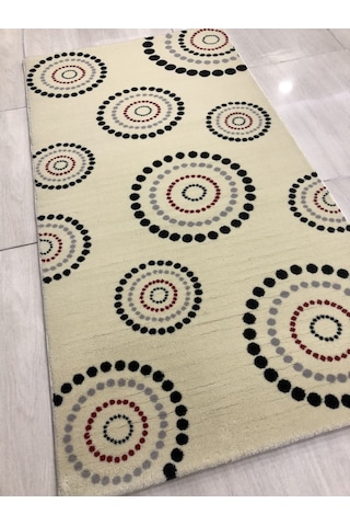 Saray Halı Klasik 10697 R 80X150 Krem Kırmızı Gri Siyah Halı !