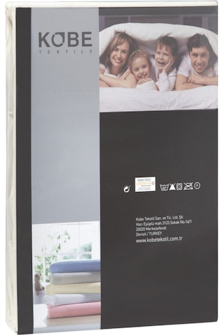 Penye Lastikli Çarşaf, Çift Kişilik , Koyu Mavi, Pamuk-elastan Örme Kumaş, 230 Gr/m² Koyu Mavi