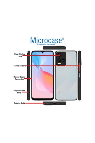 Vivo Y21A London Serisi Darbeye Dayanıklı Kılıf - Siyah Al3415