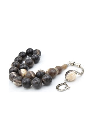 Murty99 Kamçılı Küre Kesim Bufalo Boynuzu Efe Maskot Tesbih 14 MM