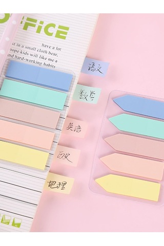 Sticky Notes Şeffaf Renkli Yapışkan Not Kağıtları Film İndeks Renk 1