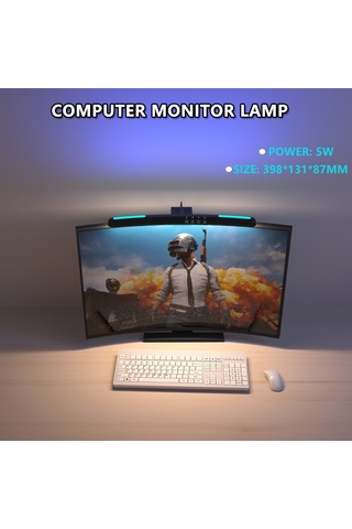 Cbtx Tb-301sfs 398mm Rgb Etkisi Titreşimsiz Dokunmatik Kontrol Bilgisayar Ekran Lambası