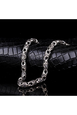 925 Ayar Gümüş Ayyıldız Motifli Erkek Bileklik