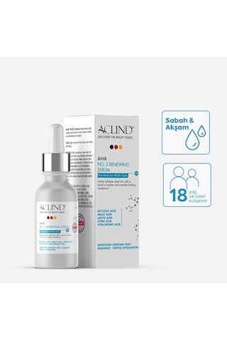 Aclind Aha No:2 Yenileyici Peeling Serumu - Glikolik Asit İçerikli Leke Karşıtı Ve Arındırıcı 30 Ml