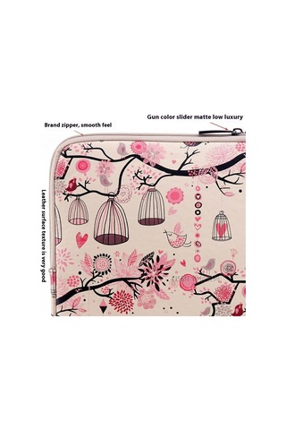 Lısen 39 X 27,5 X 1,5 Cm 15,6 İnç Dizüstü Bilgisayarlar İçin Taşıma Çantası Saklama Çantası Karikatür Desen Tasarımı - Bej