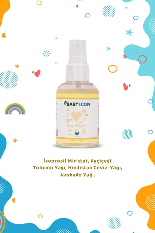 Baby Icon Organik Vegan Bebek Masaj Yağı