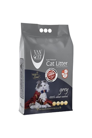 Vancat Aktif Karbonlu Süper Topaklaşan Bentonit Kedi Kumu 2 x 10 L