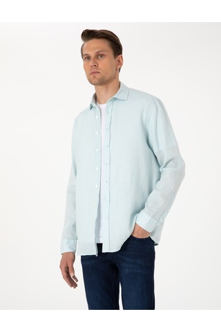 Pierre Cardin Erkek Yeşil Gömlek Desenli 50303293-vr115 Yeşil
