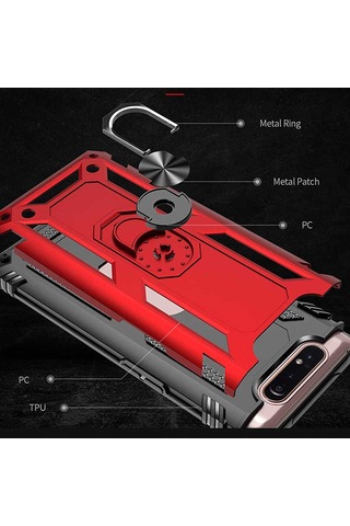 Samsung Uyumlu Galaxy A80 Kılıf Zore Vega Kapak Siyah