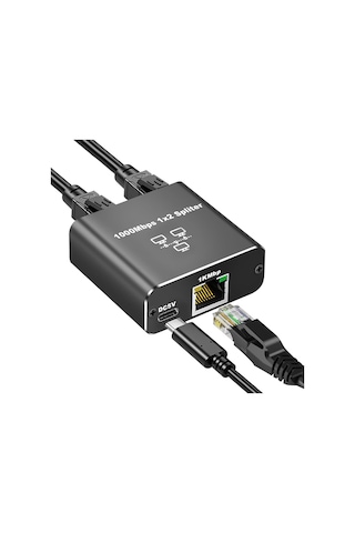 1 Gigabit Ethernet Anahtarı 2 Bağlantı Noktalı 1000mbps, Rj45 1 İla 2 Ethernet Splitter, Rj45 Lan Ağ Anahtarı 1-2 Gigabit Ağ Bölücü, Bilgisayar, Hub, Anahtar, Yönlendirici Zr861