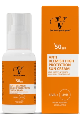Vitanova Leke Karşıtı Yüksek Koruyucu Güneş Kremi SPF50+ 50 ML