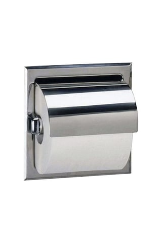 Tuvalet Kağıtlık, Ankastre - Parlak Paslanmaz Çelik Gri