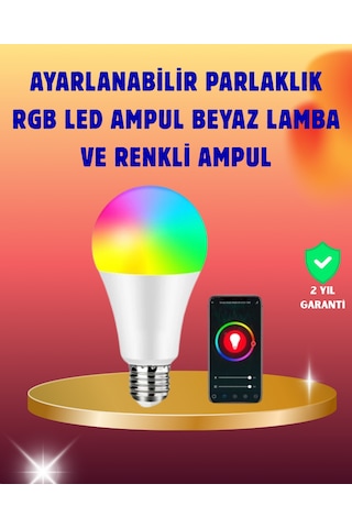 Enerji Verimli Akıllı Led Ampul, Uzaktan Kontrol Özellikli - Lisinya Diğer