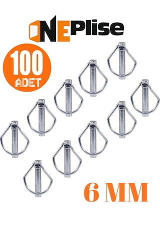 6 Mm Traktör Pimi Yaylı Pim Kaliteli Çelik 100 Adet