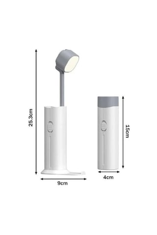 Şarjlı Dokunmatik 20 Led Çalışma Okuma Işığı Masa Lambası Ayarlanabilir Parlaklık Powerbank 1200mah Çok Renkli