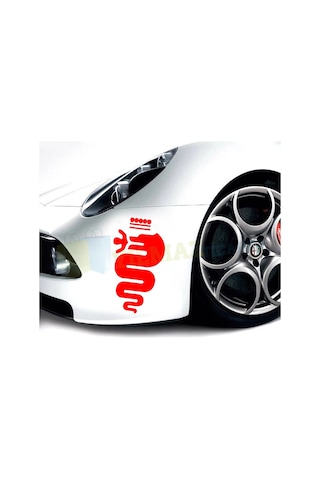 Alfa Romeo Logo Amblem Arma Oto Sticker Etiket Yapıştırma 2 Adet