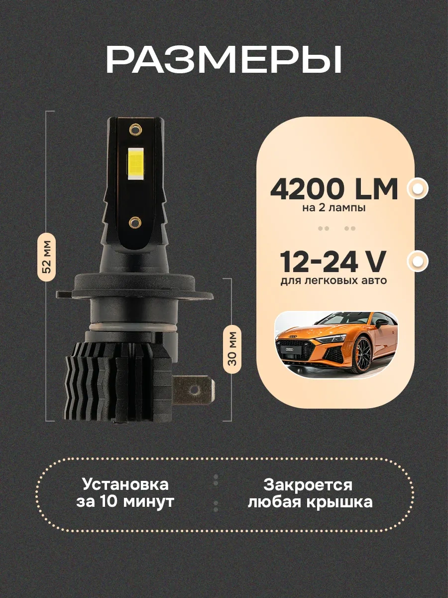 Predator Light H7 Led Ampuller 55w Fan Yok 394257853