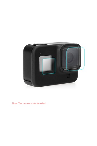 Shineyee Gopro Hero 8 Kamera İçin Cam Ekran Koruyucu Seti - 2 Adet Ekran + 2 Adet Lens + 2 Adet Küçük Ekran Koruyucu, Tam Kaplama, Yüksek Seffaf, Çizik Direnci