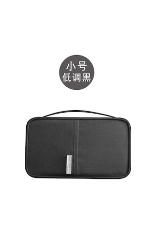 Yifomall Siyah Küçük Seyahat Pasaport Çantası - Oxford Kumaş Su Geçirmez, Çok Fonksiyonlu Kimlik Kartı Ve Para Saklama Çantası