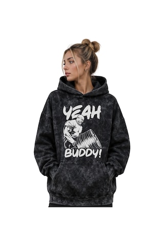 Sevbano Ronnie Coleman Fitness Gym Bodybuilding Baskılı Unisex Oversize P Siyah