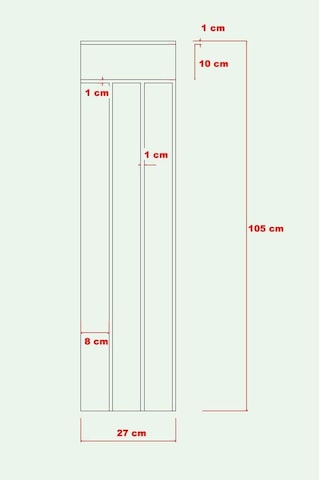 DUVAR PANELİ 27 cm Genişlik x 105 cm Ham mdf Duvar paneli ( 10 mm