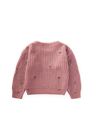 Selanik Triko Kazak 2-8 Yaş Gül Kurusu Gül Kurusu