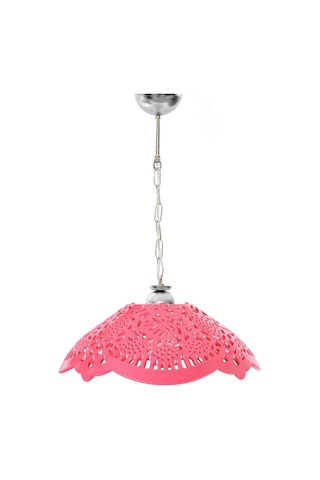 Fuşya Akrilik Avize Soft Pembe Modern Aydınlatma 35x35x12 Cm Pembe