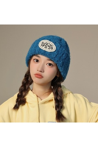 Mektup Yama Kadın Rüzgar Geçirmez Sıcak Şapka Z61quw Siyah