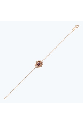 Altınbaş Pırlanta Yakut Oval Bileklik Msy016py-14k Beyaz