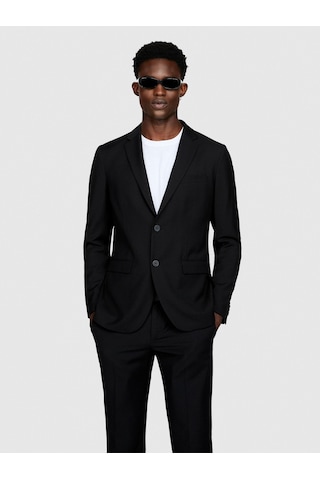 Sisley Poliviskoz Slim Fit Ceket Erkek Siyah Ceket - 323a2kı352y89
