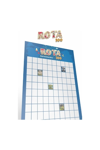Rota 100 Kazı Kazan Poster Türkiye Gezi Rotası Posteri Gezginlere Hediye