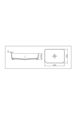 Alvit Smart Slim Tezgahüstü Setüstü Lavabo 35 x 50 CM