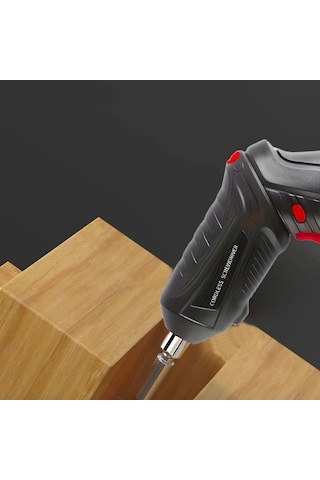 Honeybeeshop Ultra Premium Elektrikli Tornavida Siyah Kirmizi Led Aydinlatmali Yuksek Kapasiteli Pil Kompakt Ve Ergonomik Aksesuarlar Dahil