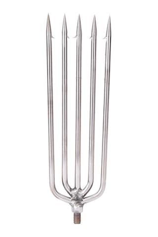 Geeroyoo Stainless Steel Balık Mızrağı 5 Tırnaklı Dönmeci Uçlu 8mm Vida İle Evrensel Uyumlu Av Aleti