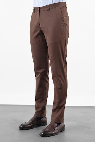 İmza Kahverengi Yan Cep Comfort Fit Pamuklu Chino Pantolon 1003260172