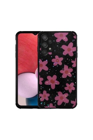 Lexroo Galaxy A13 4g Simli Desenli Kamera Korumalı Parlak Popy Silikon İnce Kılıf - Çiçek Lexroo Galaxy A13 4g Simli Desenli Kamera Korumalı Parlak Popy Silikon İnce Kılıf - Çiçek